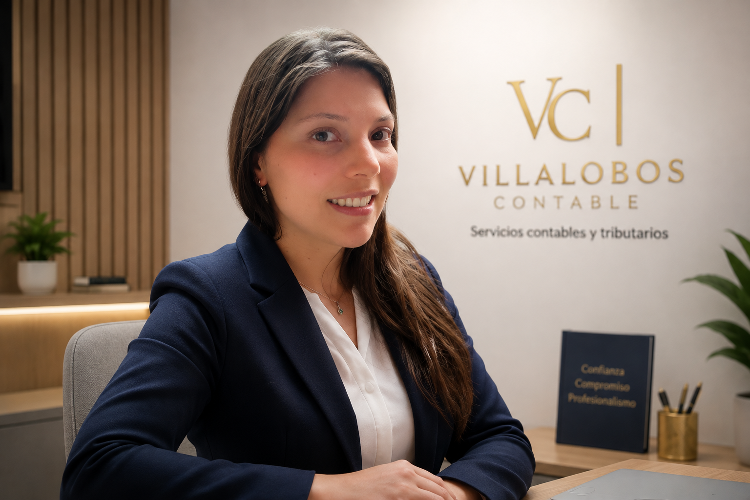 Sandra Lorena Villalobos Avendaño, contadora pública de Villalobos Contable, en su oficina